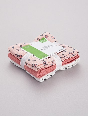 Lote de 3 fraldas em algodão biológico - Kiabi