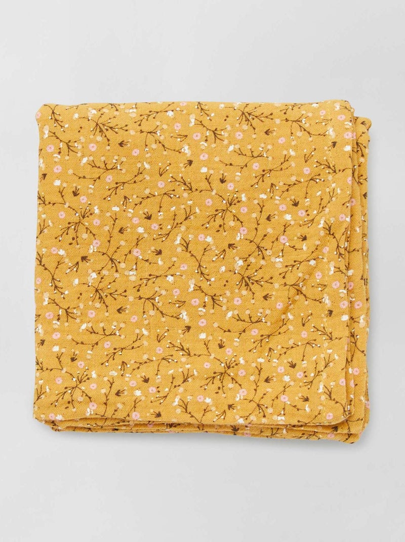 Lote de 3 fraldas em gaze de algodão AMARELO - Kiabi