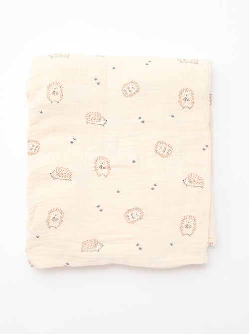 Lote de 3 fraldas em gaze de algodão - Kiabi