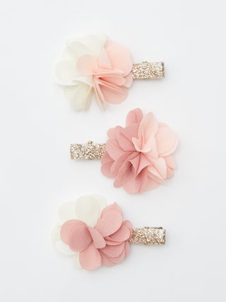 Lote de 3 ganchos com flores