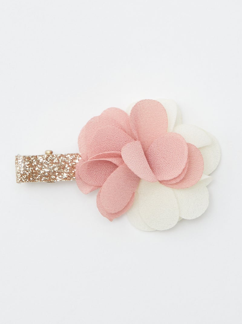 Lote de 3 ganchos com flores ROSA - Kiabi