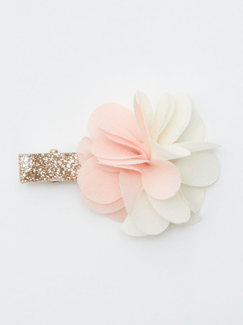 Lote de 3 ganchos com flores ROSA - Kiabi