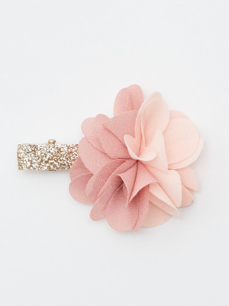 Lote de 3 ganchos com flores ROSA - Kiabi