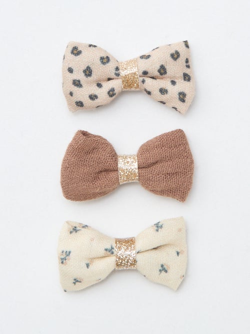 Lote de 3 ganchos crocodilo com laço - Kiabi