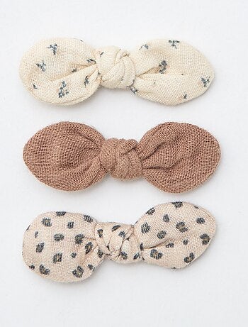 Lote de 3 ganchos crocodilo com laço