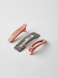 Lote de 3 ganchos para cabelo - Kiabi
