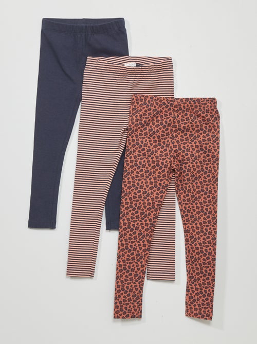 Lote de 3 leggings em jersey - Kiabi