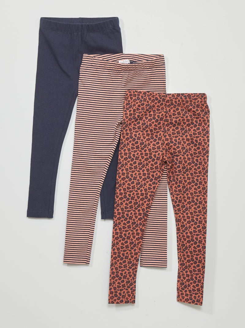 Lote de 3 leggings em jersey ROSA - Kiabi