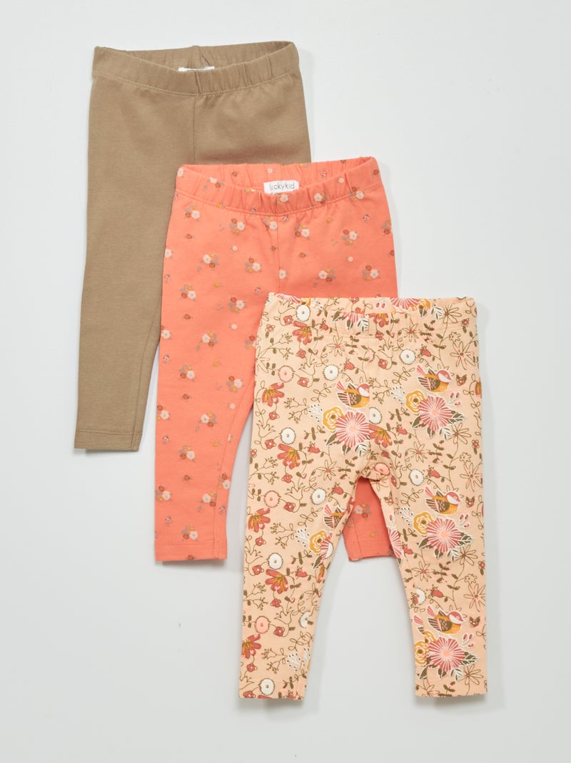 Lote de 3 leggings ROSA - Kiabi