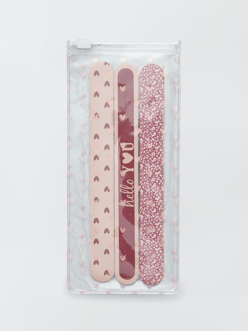 Lote de 3 limas para unhas ROSA - Kiabi