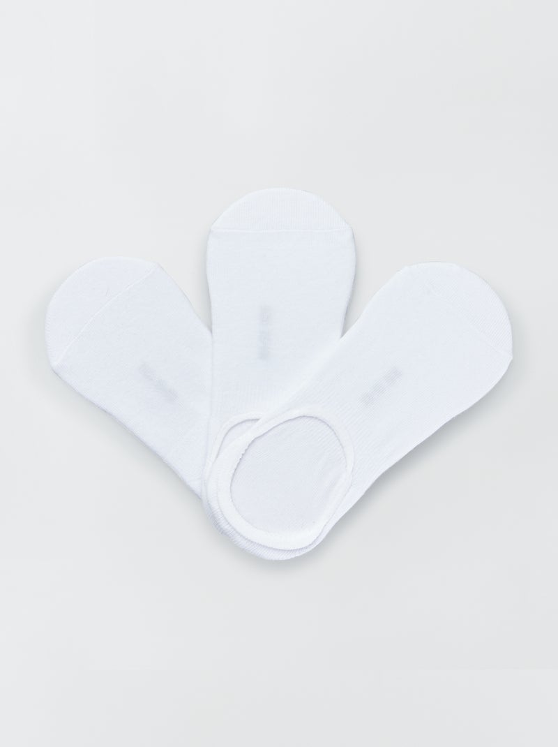 Lote de 3 meias curtas Branco - Kiabi