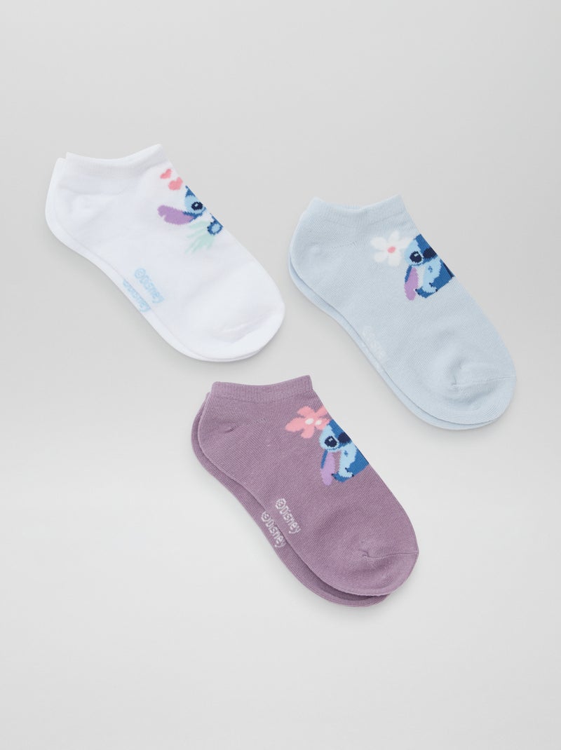 Lote de 3 meias invisíveis 'Stitch' 'Disney' AZUL - Kiabi