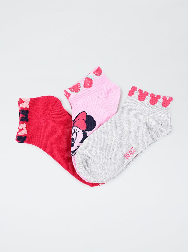 Lote de 3 meias 'Minnie' Rosa - Kiabi