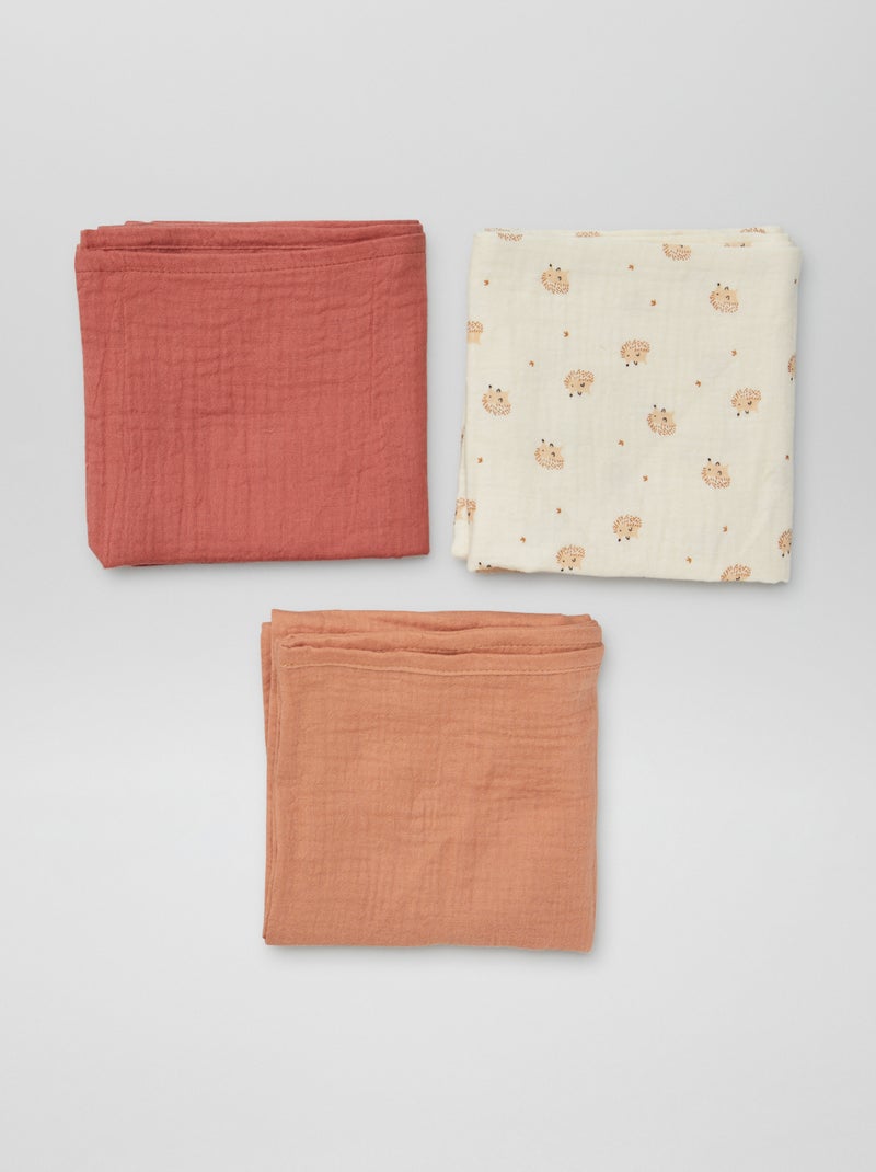 Lote de 3 mudas estampadas BEGE - Kiabi
