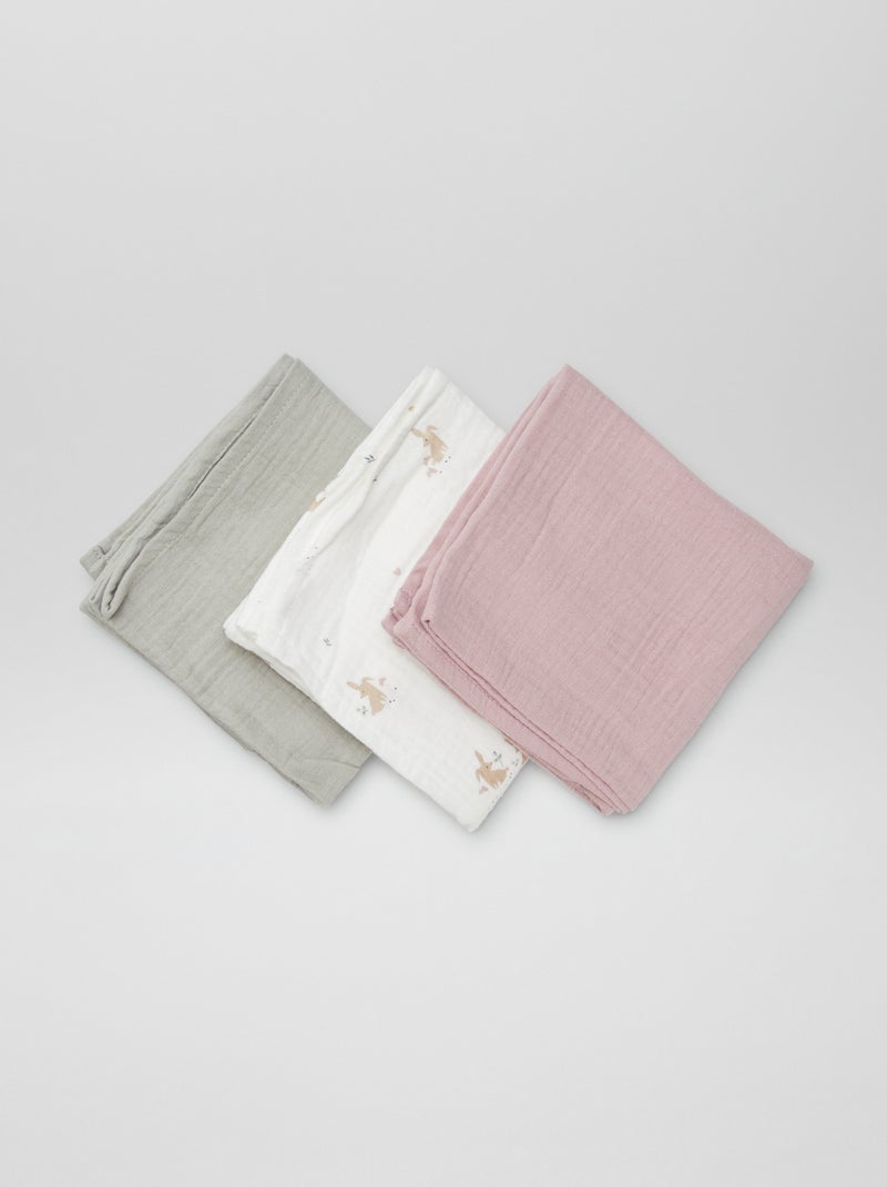Lote de 3 mudas estampadas BRANCO - Kiabi