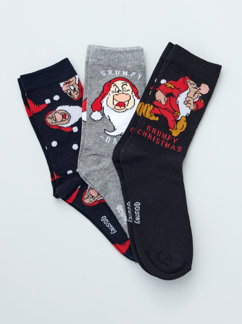 Lote de 3 pares 'Branca de Neve e os 7 Anões' VERMELHO - Kiabi