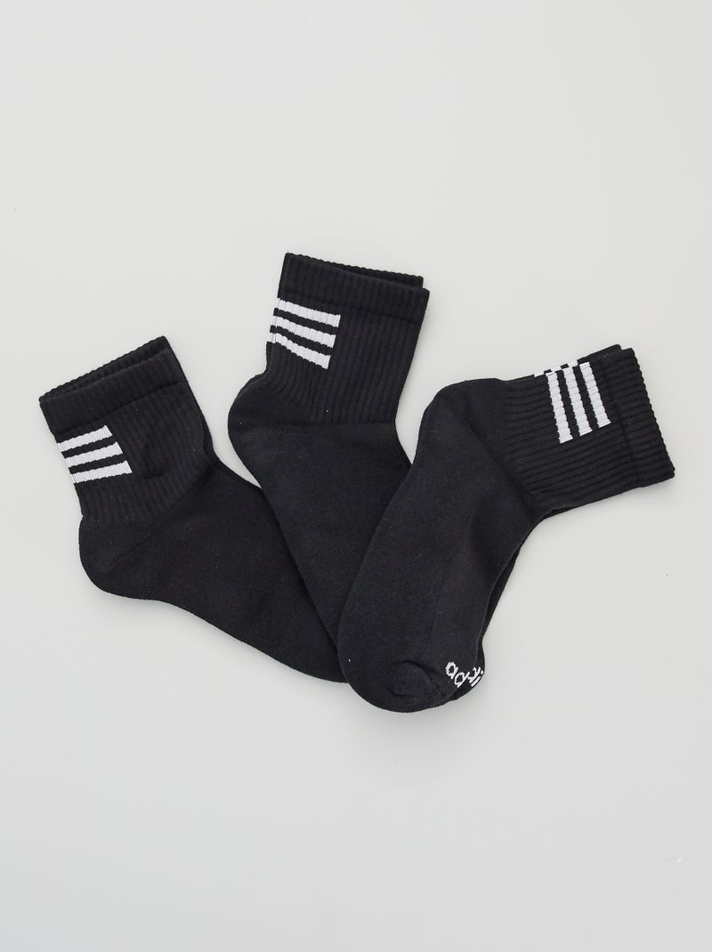 Lote de 3 pares de meias 'Adidas' Preto - Kiabi