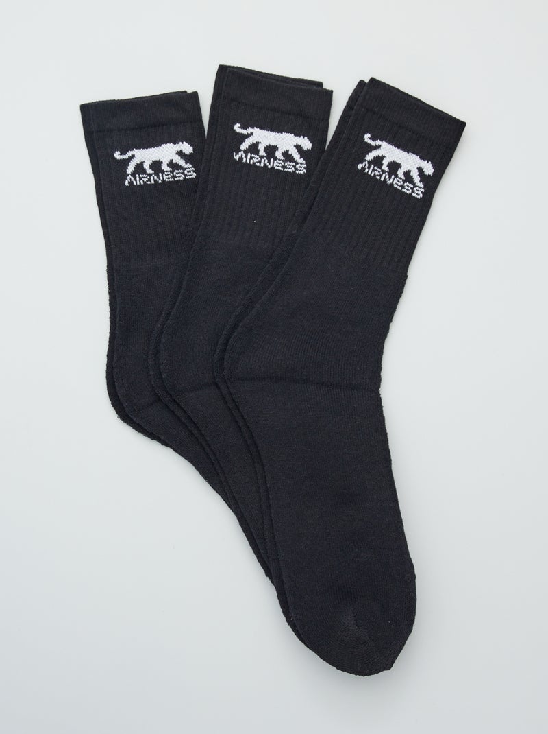 Lote de 3 pares de meias 'Airness' Preto - Kiabi