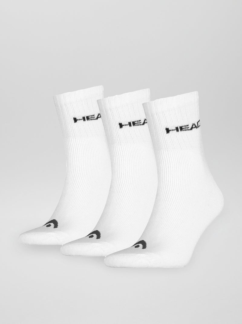Lote de 3 pares de meias altas Branco - Kiabi