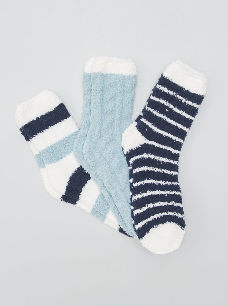 Lote de 3 pares de meias AZUL - Kiabi