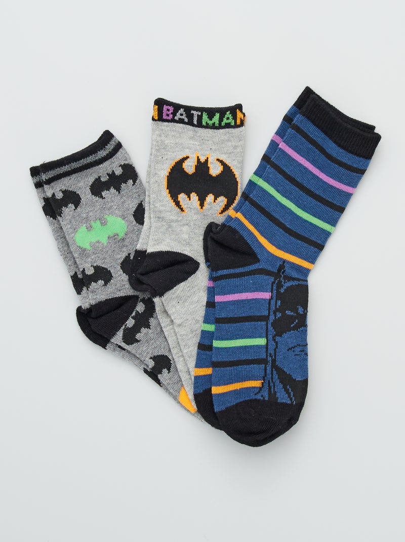 Lote de 3 pares de meias 'Batman' CINZA - Kiabi