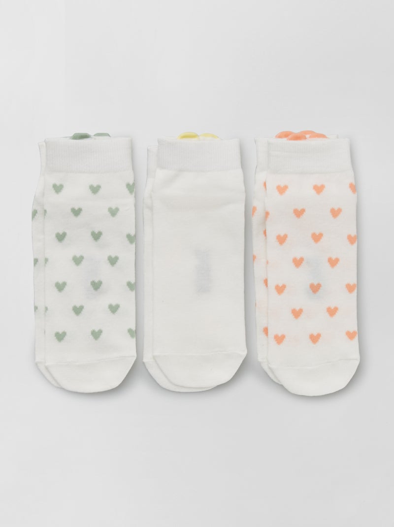 Lote de 3 pares de meias BRANCO - Kiabi