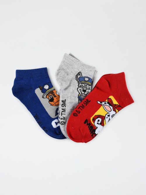 Lote de 3 pares de meias cano raso 'Patrulha Pata' - Kiabi