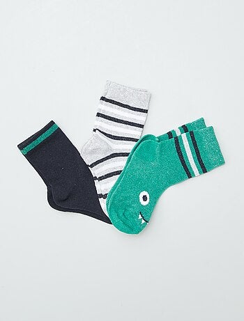 Lote de 3 pares de meias coloridas