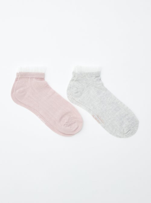 Lote de 3 pares de meias com folhos - Kiabi