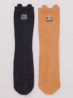 Lote de 3 pares de meias com motivos - Kiabi
