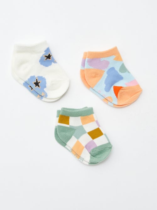 Lote de 3 pares de meias curtas  - Grafik Edition - Kiabi