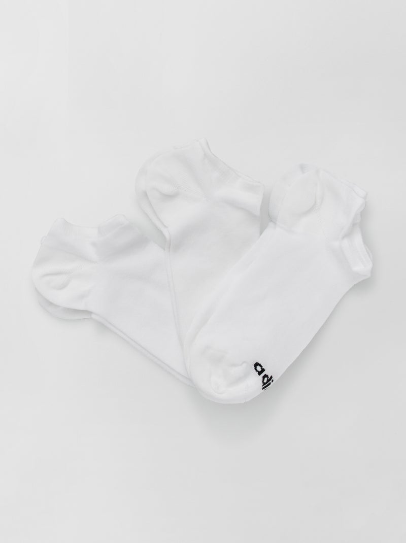 Lote de 3 pares de meias curtas 'adidas' Branco - Kiabi