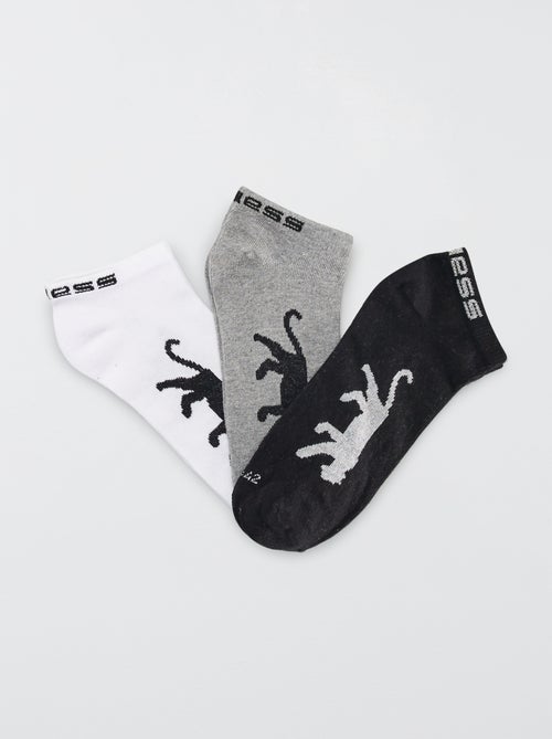 Lote de 3 pares de meias curtas 'Airness' - Kiabi