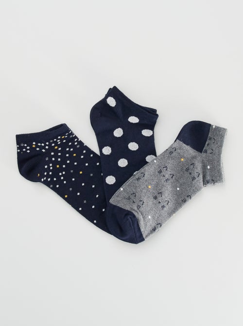 Lote de 3 pares de meias curtas - Kiabi
