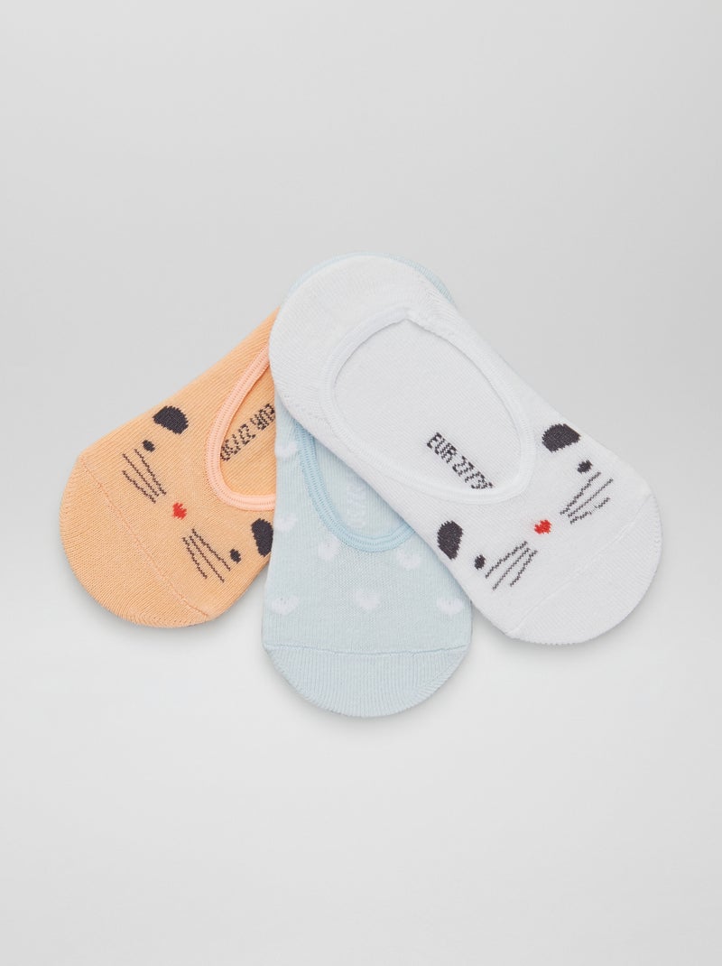 Lote de 3 pares de meias curtas BRANCO - Kiabi