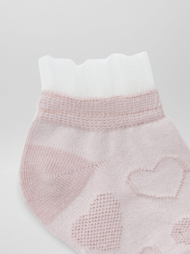 Lote de 3 pares de meias curtas BRANCO - Kiabi