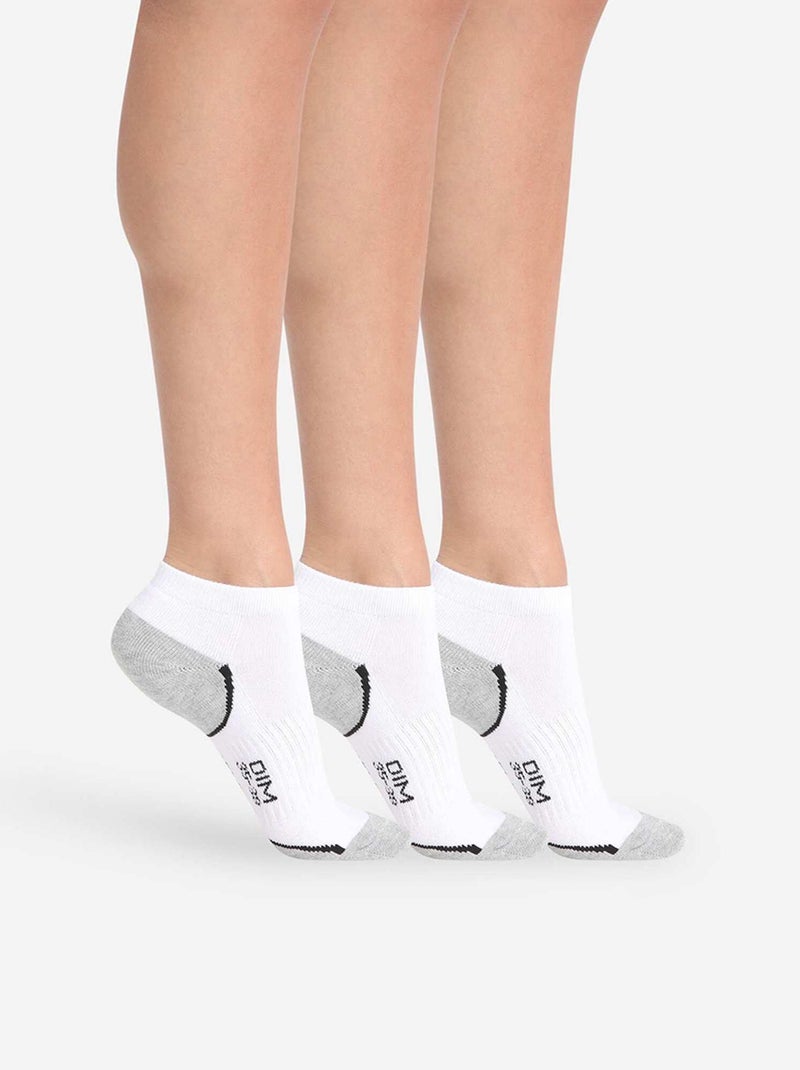 Lote de 3 pares de meias curtas 'Dim' BRANCO - Kiabi