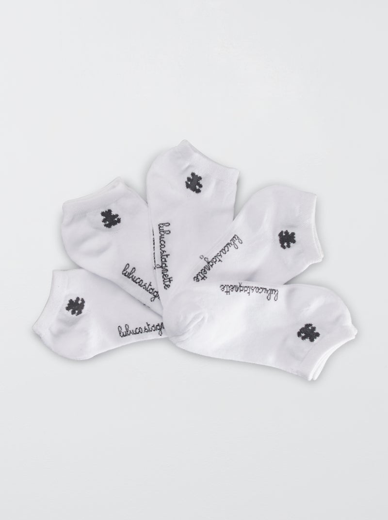 Lote de 3 pares de meias curtas 'Lulu Castagnette' Branco - Kiabi
