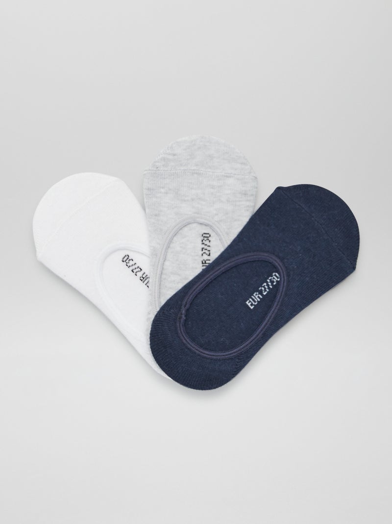 Lote de 3 pares de meias curtas PRETO - Kiabi