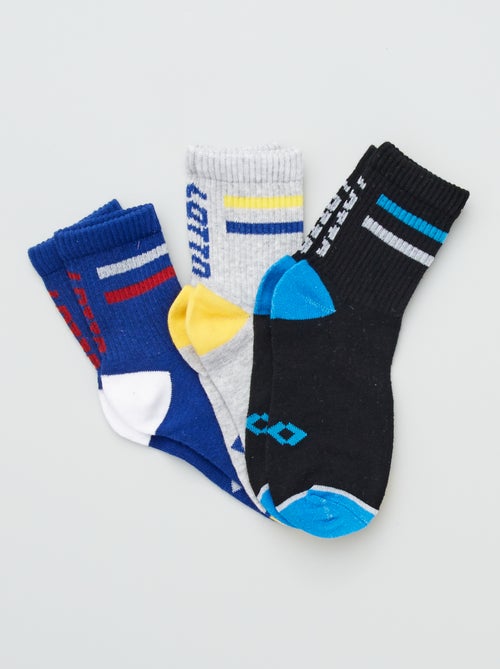 Lote de 3 pares de meias de cano curto - Kiabi