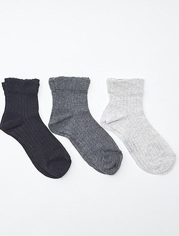 Lote de 3 pares de meias de cano curto