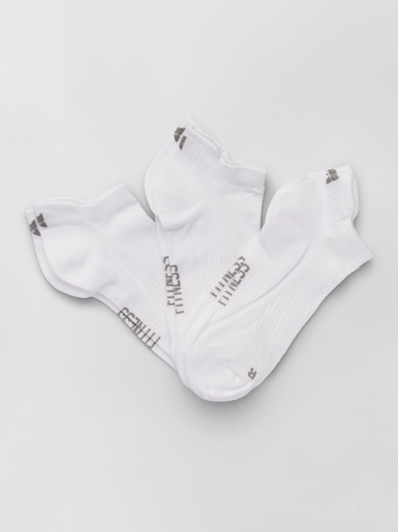 Lote de 3 pares de meias de desporto Branco - Kiabi