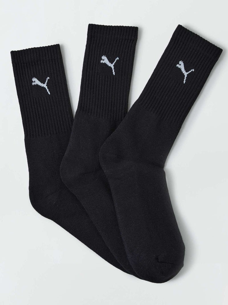 Lote de 3 pares de meias de desporto 'Puma' Preto - Kiabi