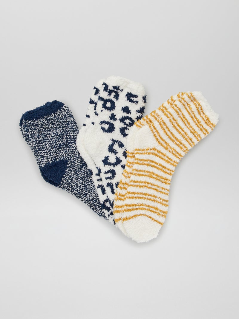 Lote de 3 pares de meias de fantasia AMARELO - Kiabi