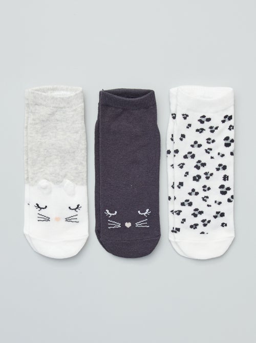 Lote de 3 pares de meias de fantasia - Kiabi