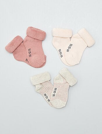 Lote de 3 pares de meias de nascimento