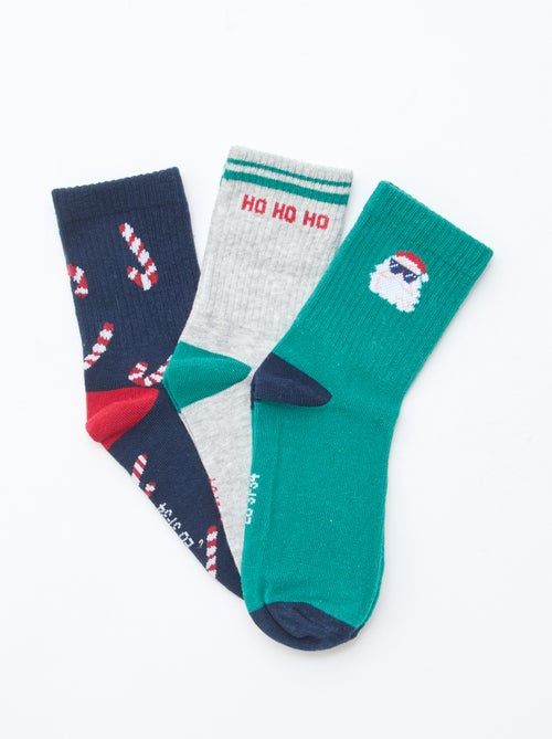 Lote de 3 pares de meias de ténis - Kiabi