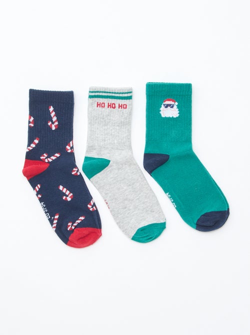 Lote de 3 pares de meias de ténis - Kiabi