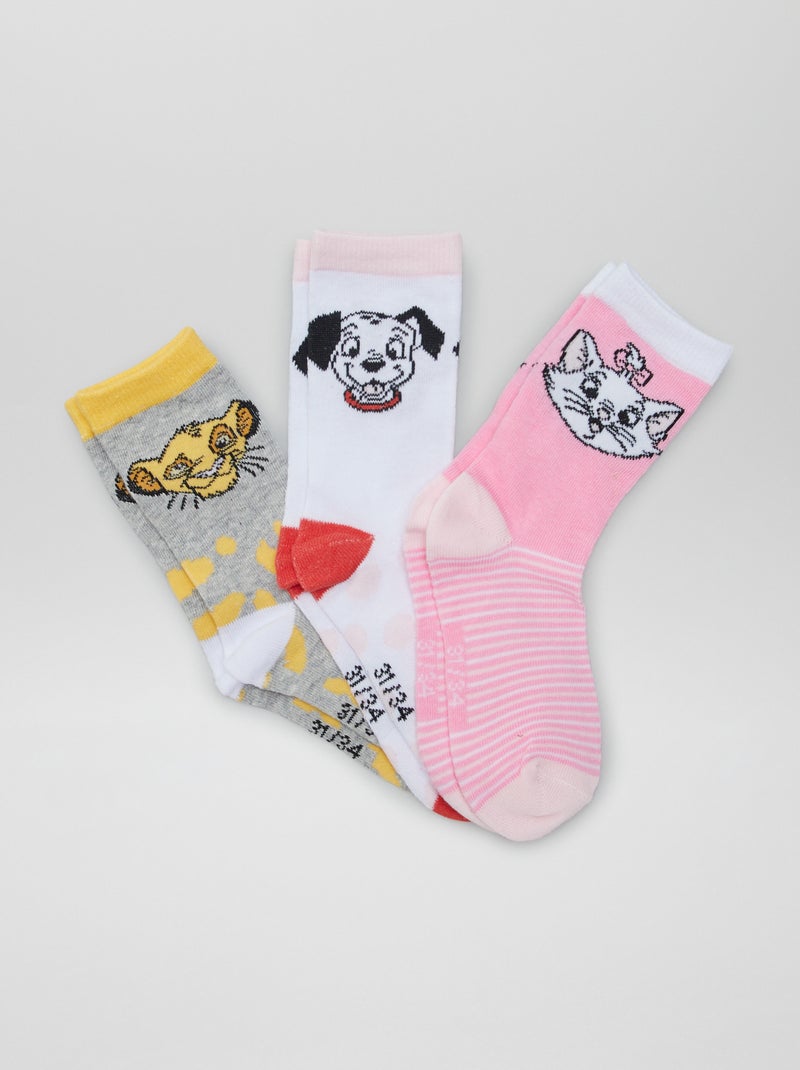 Lote de 3 pares de meias 'Disney' ROSA - Kiabi