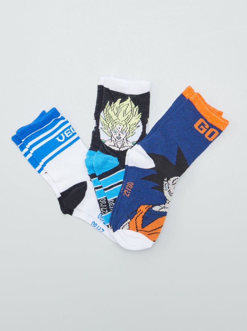 Lote de 3 pares de meias 'Dragon Ball Z' AZUL - Kiabi